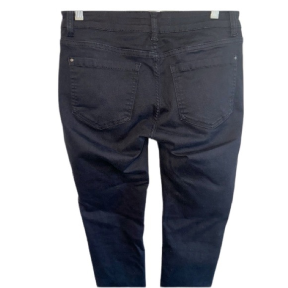 365 Denim Skinny Stretch Fit Black Floral Embroidered Roses Sz 30-11/12 - Picture 6 of 9